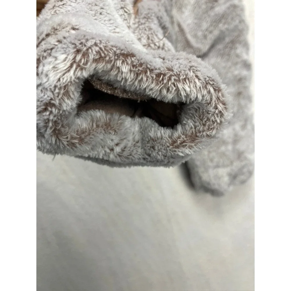 Koala Baby Bear Fuzzy Hooded Bunting Snowsuit 12 18 Months Gray Zip Up‎
